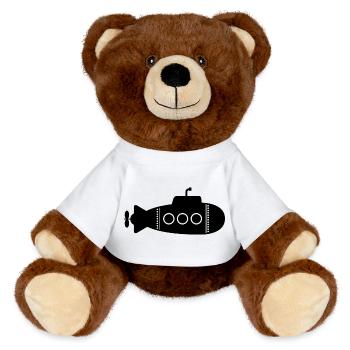 Submarine - MiniFeet® RecycelBär® Teddy Bear Brown - white - Front