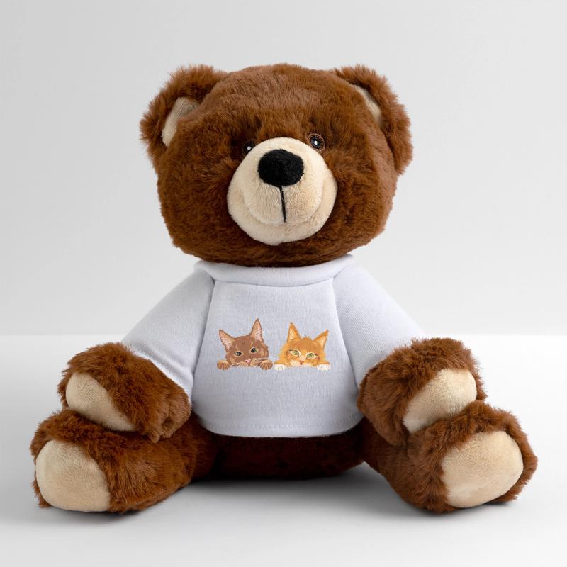 Peeking_cute_two_ginger_cats Nounours RecycelBär® marron
