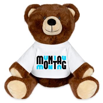 Montag Black/Cyan - MiniFeet® RecycelBär® Braun - Weiß - Vorne