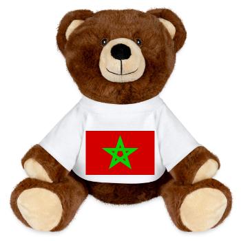 Maroc - Nounours RecycelBär® marron - blanc - Devant