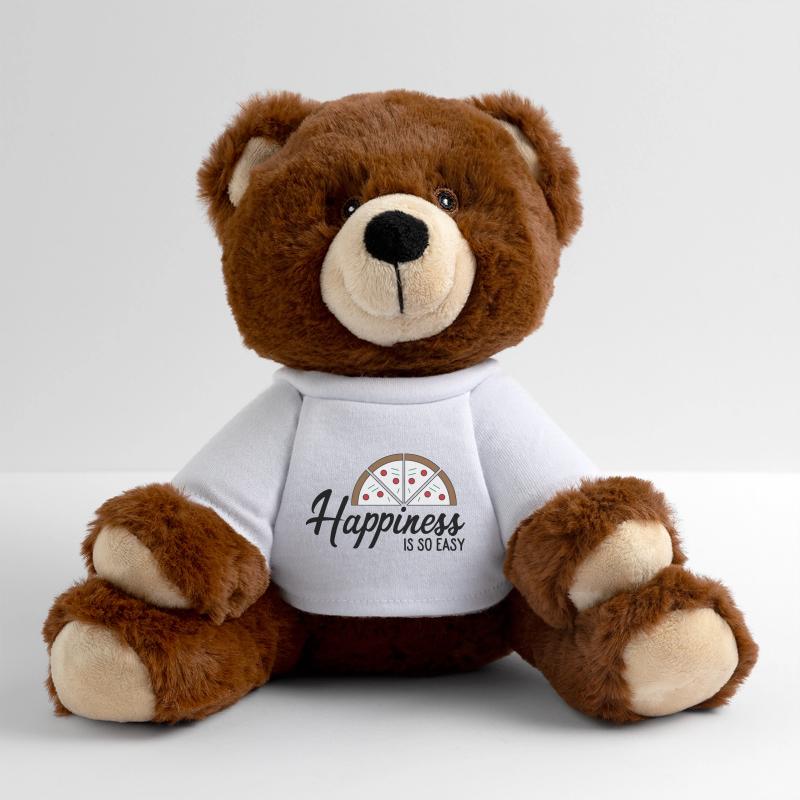 La pizza vous rend heureux Nounours RecycelBär® marron