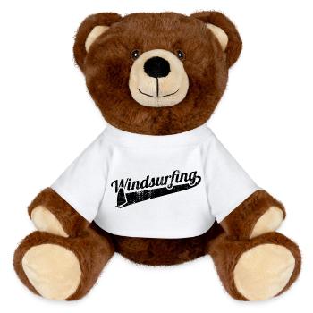 Windsurfen - MiniFeet® RecycelBär® Braun - Weiß - Vorne
