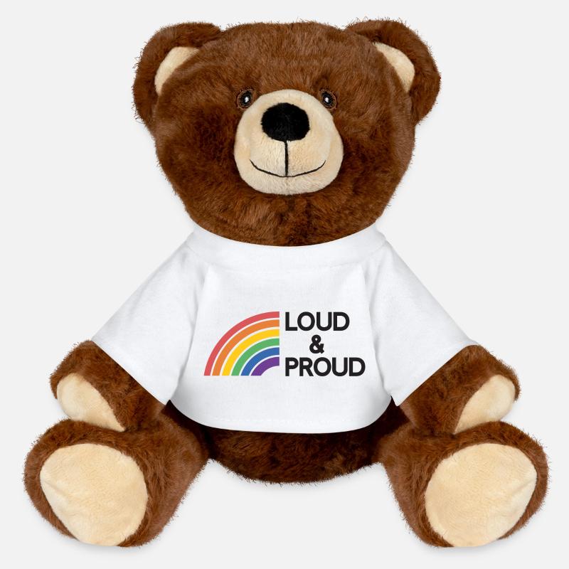 LGBTQ Pride Month - Laut und stolz - MiniFeet® RecycelBär® Braun - Weiß