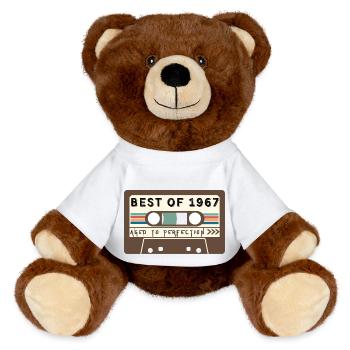 Das Beste von 1967 - MiniFeet® RecycelBär® Braun - Weiß - Vorne