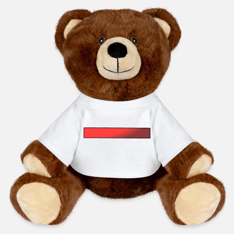 Red Bar Gradient - MiniFeet® RecycelBär® Teddy Bear Brown - white