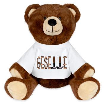 Handwerker Geselle - MiniFeet® RecycelBär® Braun - Weiß - Vorne