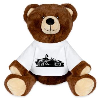Convertible Car Car Woman - MiniFeet® RecycelBär® Teddy Bear Brown - white - Front