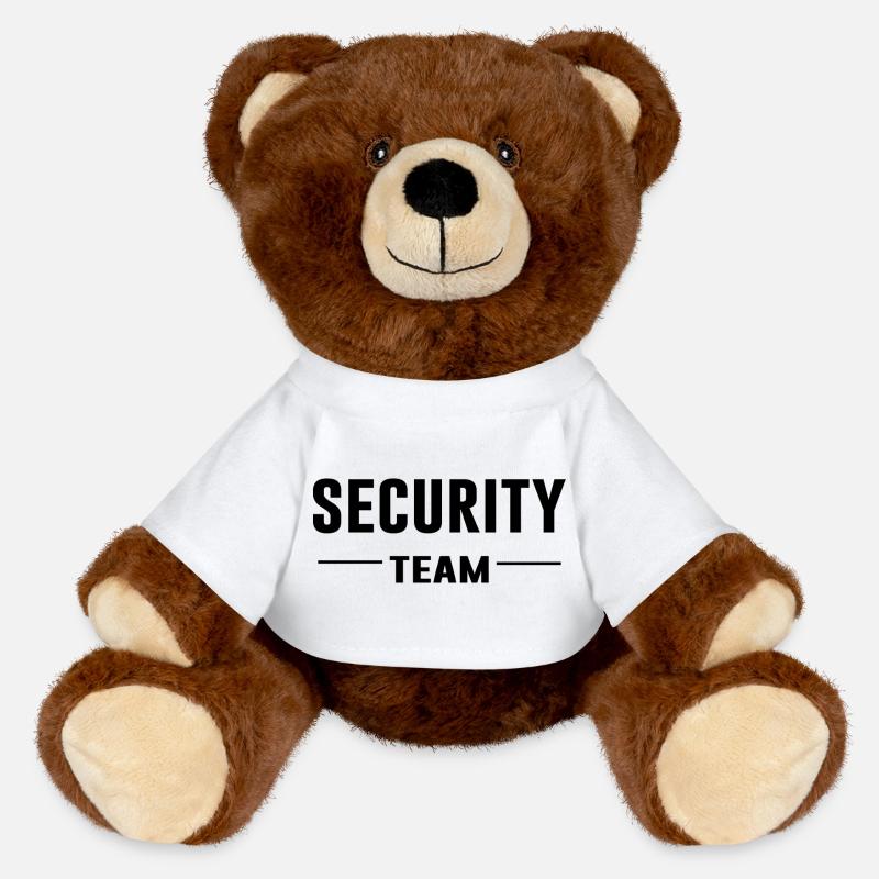 Security Team – Security | Order | Crew Shirt - MiniFeet® RecycelBär® Teddy Bear Brown - white