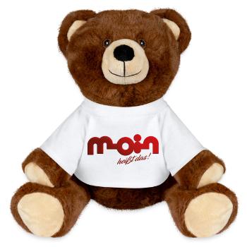 Moin heißt das! - MiniFeet® RecycelBär® Braun - Weiß - Vorne