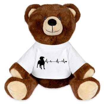 Hund - MiniFeet® RecycelBär® Braun - Weiß - Vorne