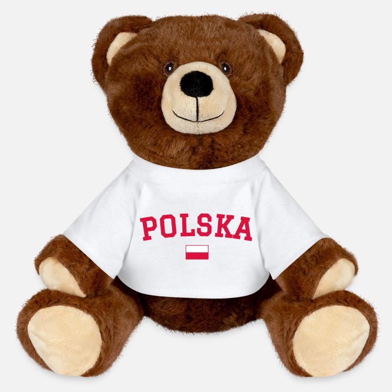 Bandiera della Polonia Progetto Rosso - MiniFeet® RecycelBär® marrone - bianco