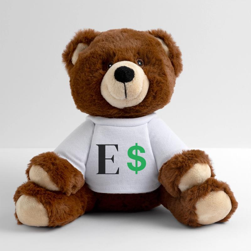 Lettre e dollar Nounours RecycelBär® marron