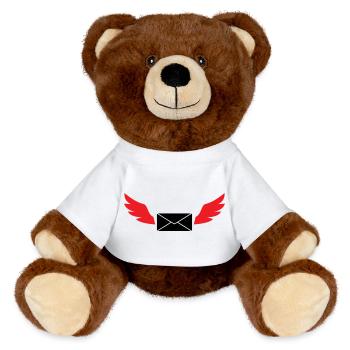 Express Mail Envelope Winged Post - MiniFeet® RecycelBär® Teddy Bear Brown - white - Front