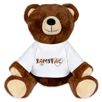 Samstag  Wochentag - MiniFeet® RecycelBär® Braun - Weiß - Vorne