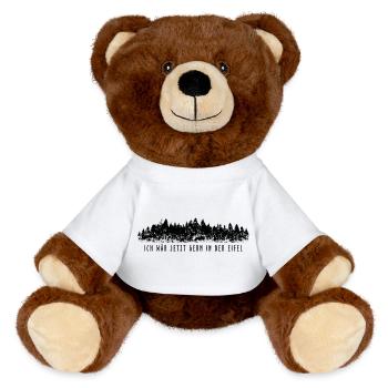 Ich wär jetzt gern in der Eifel - MiniFeet® RecycelBär® Braun - Weiß - Vorne