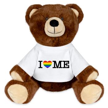 Fierté2024 - Nounours RecycelBär® marron - blanc - Devant