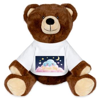 Dream Big - MiniFeet® RecycelBär® Braun - Weiß - Vorne