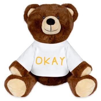 OKAY collection © - MiniFeet® RecycelBär® Teddy Bear Brown - white - Front