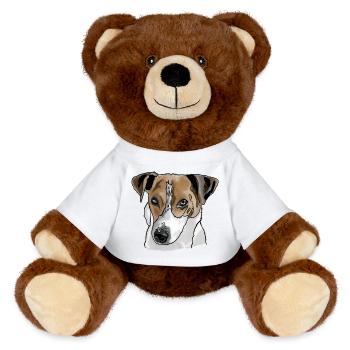 Jack Russel Terrier - Nounours RecycelBär® marron - blanc - Devant