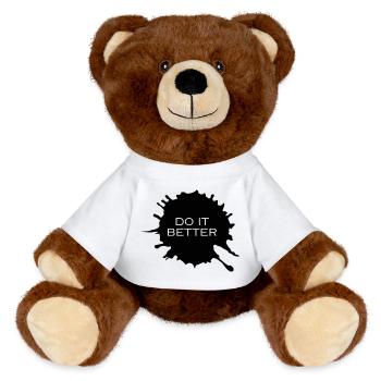 Do it better - MiniFeet® RecycelBär® Teddy Bear Brown - white - Front
