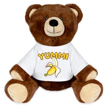 YUMMI - Geschmacksache - MiniFeet® RecycelBär® Braun - Weiß - Vorne