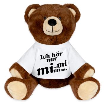 Ich hör' nur Mimi ! - MiniFeet® RecycelBär® Braun - Weiß - Vorne