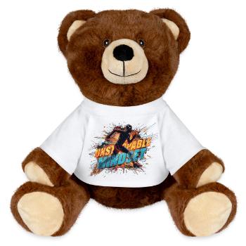 Unstoppable Mindset Runner - MiniFeet® RecycelBär® Teddy Bear Brown - white - Front