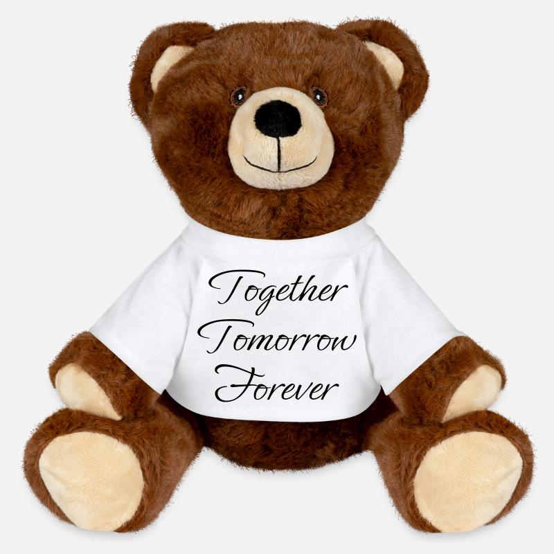 Together Tomorrow Forever - MiniFeet® RecycelBär® Braun - Weiß
