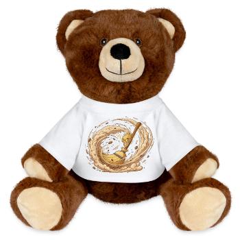 Haunted Broom Whirling Spirit - MiniFeet® RecycelBär® Teddy Bear Brown - white - Front