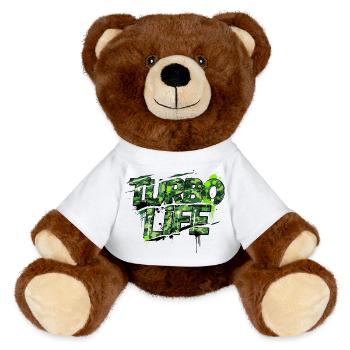 Motif de camouflage Turbo Life pour hommes et vis - Nounours RecycelBär® marron - blanc - Devant