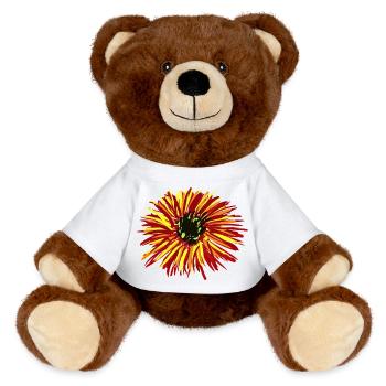 Jardin de fleurs Jardinier amateur Flore Nature - Nounours RecycelBär® marron - blanc - Devant