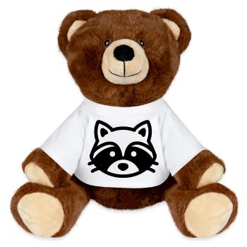 raton laveur - Nounours RecycelBär® marron - blanc - Devant