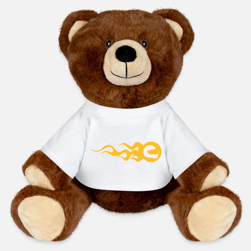 Motorbike - MiniFeet® RecycelBär® Teddy Bear Brown - white