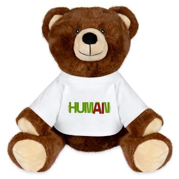 Human - MiniFeet® RecycelBär® Teddy Bear Brown - white - Front