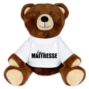 Future Maîtresse Cadeau Pour Maitresse D école - Nounours RecycelBär® marron - blanc - Devant