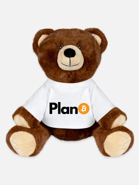 Krypto Plan BITCOIN 1 BTC - MiniFeet® RecycelBär® Braun - Weiß
