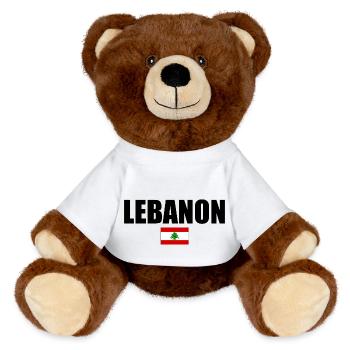 Lebanon - MiniFeet® RecycelBär® Teddy Bear Brown - white - Front
