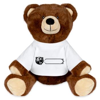 Grizzly - Name, Vorname - MiniFeet® RecycelBär® Braun - Weiß - Vorne