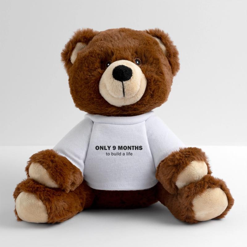 Geometric pattern with bright colors MiniFeet® RecycelBär® Teddy Bear Brown