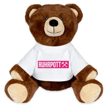 Ruhrpott - Ruhr Pott - Zeche - Zollverein - NRW - MiniFeet® RecycelBär® Braun - Weiß - Vorne