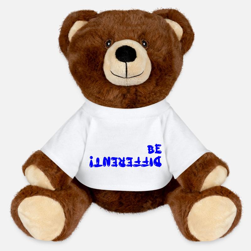 être différent - Nounours RecycelBär® marron - blanc