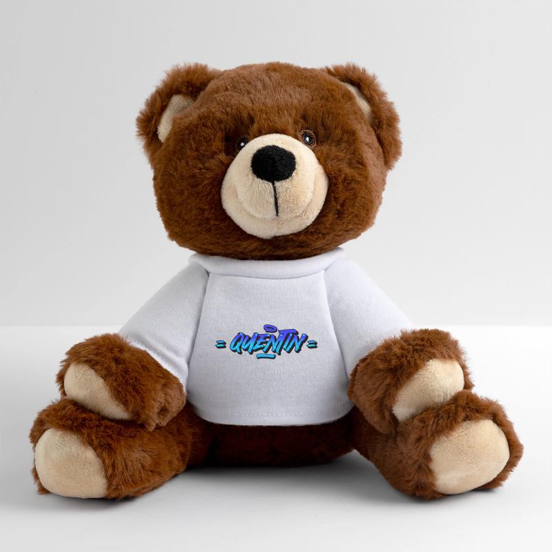 Graffiti First Name Quentin MiniFeet® RecycelBär® Teddy Bear Brown