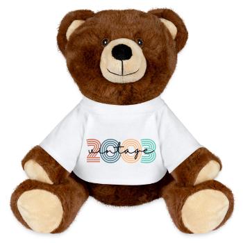 2003 vintage rétro - Nounours RecycelBär® marron - blanc - Devant