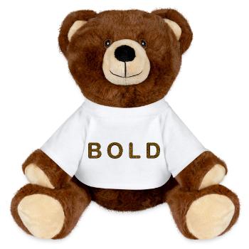 Peinture abstraite artistique avec texture - Nounours RecycelBär® marron - blanc - Devant