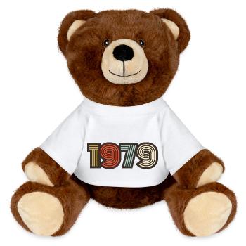 1979 rétro vintage - Nounours RecycelBär® marron - blanc - Devant