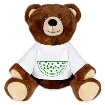 Pastèque - Nounours RecycelBär® marron - blanc - Devant