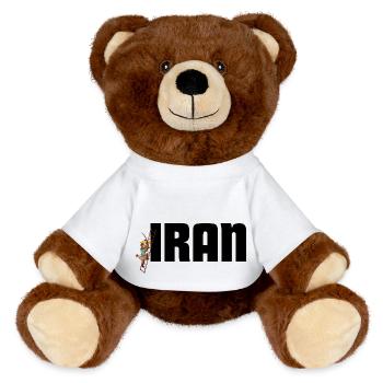 Iran - Persian Art - MiniFeet® RecycelBär® Teddy Bear Brown - white - Front