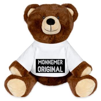 Mannheim Monnem Mannheimat - MiniFeet® RecycelBär® Braun - Weiß - Vorne