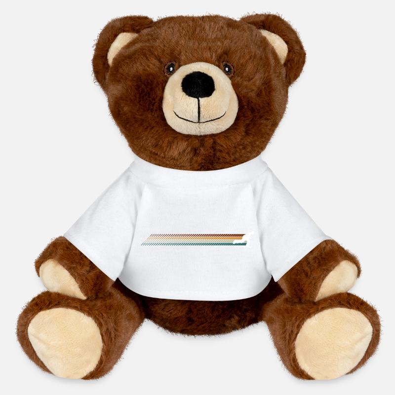 Sunset Stripes Runner Silhouette - MiniFeet® RecycelBär® Teddy Bear Brown - white
