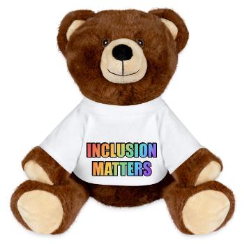 Inclusion Matters Rainbow - MiniFeet® RecycelBär® Teddy Bear Brown - white - Front